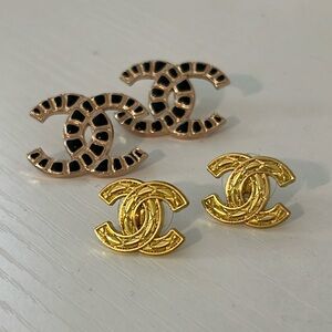 Vintage Button Earrings